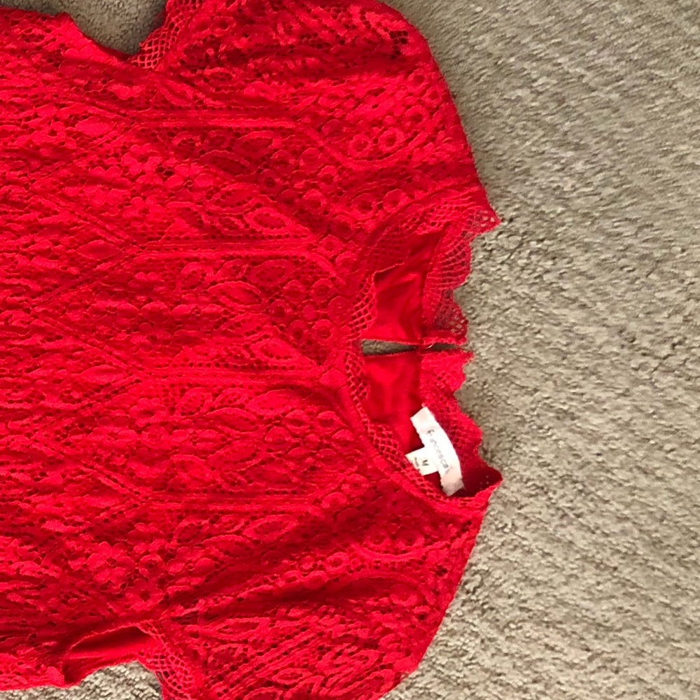 Red lace shift dress • Francesca’s • Gently worn